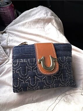 True Religion Navy Denim Wallet